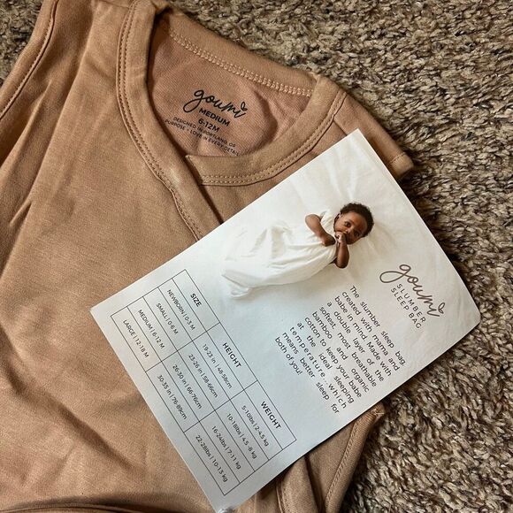 NEW Goumi Kids Slumber Sleepbag Sandstone SZ 6-12mo M Baby Sleep Sack Bamboo - Picture 3 of 3